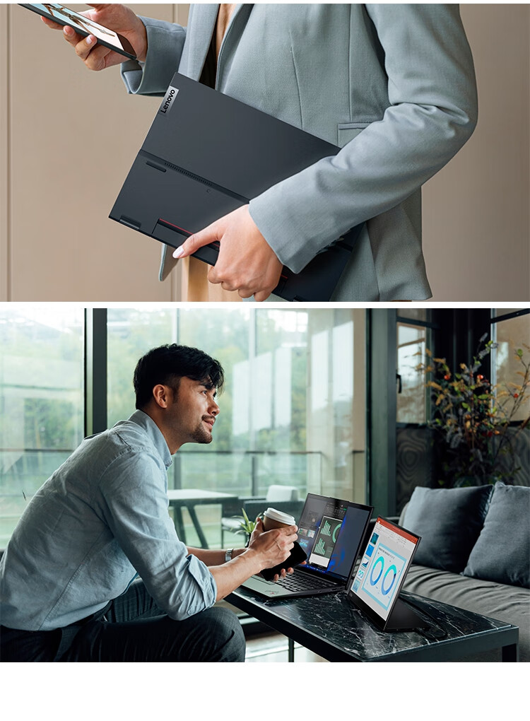 Lenovo ThinkVision 27-inch IPS Business Monitor 100Hz Refresh Rate Built-in Speakers Hardware Low Blue Light 99% sRGB Adjustable Height and Rotation E27-40 7