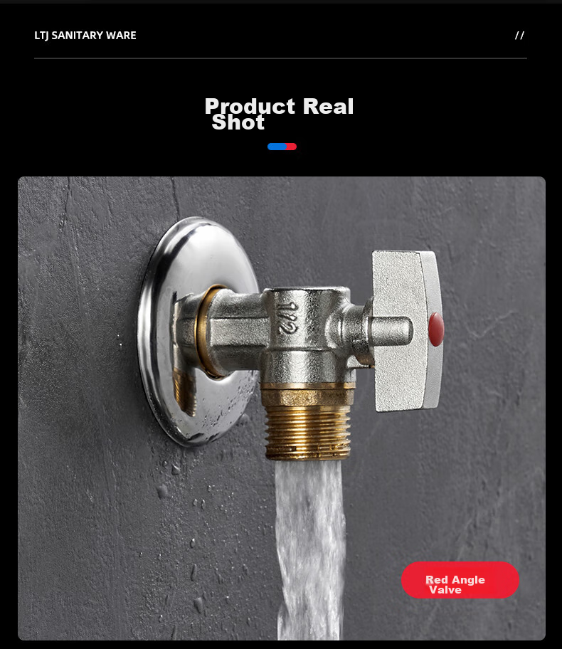 LTJ Brass Angle Valve, High Flow Rate, 1/2 Inch U8E 19