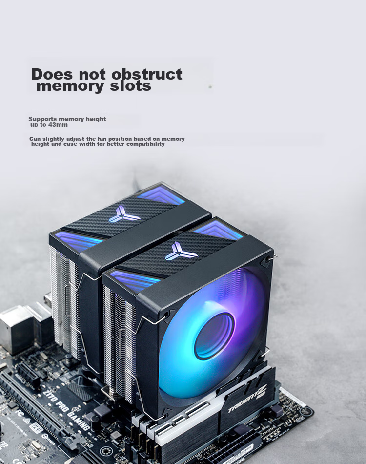 JONSBO CR-3000ARGB Version CPU Air Cooler (Dual Tower Dual Fan / Nickel-Plated 7 Heat Pipes / Motherboard ARGB Sync / PWM / Multi-Platform / Thermal Paste Included) 16