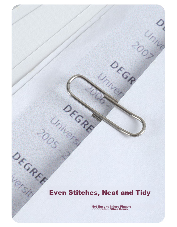 TANGO TANGO Paper Clips #3 29MM, Nickel-Plated Metal Anti-Rust Binder Clips, 10 Boxes Containing 1000 Pieces, Office Financial Storage Stationery Supplies Back-To Supplies Clips Exam Papers 2