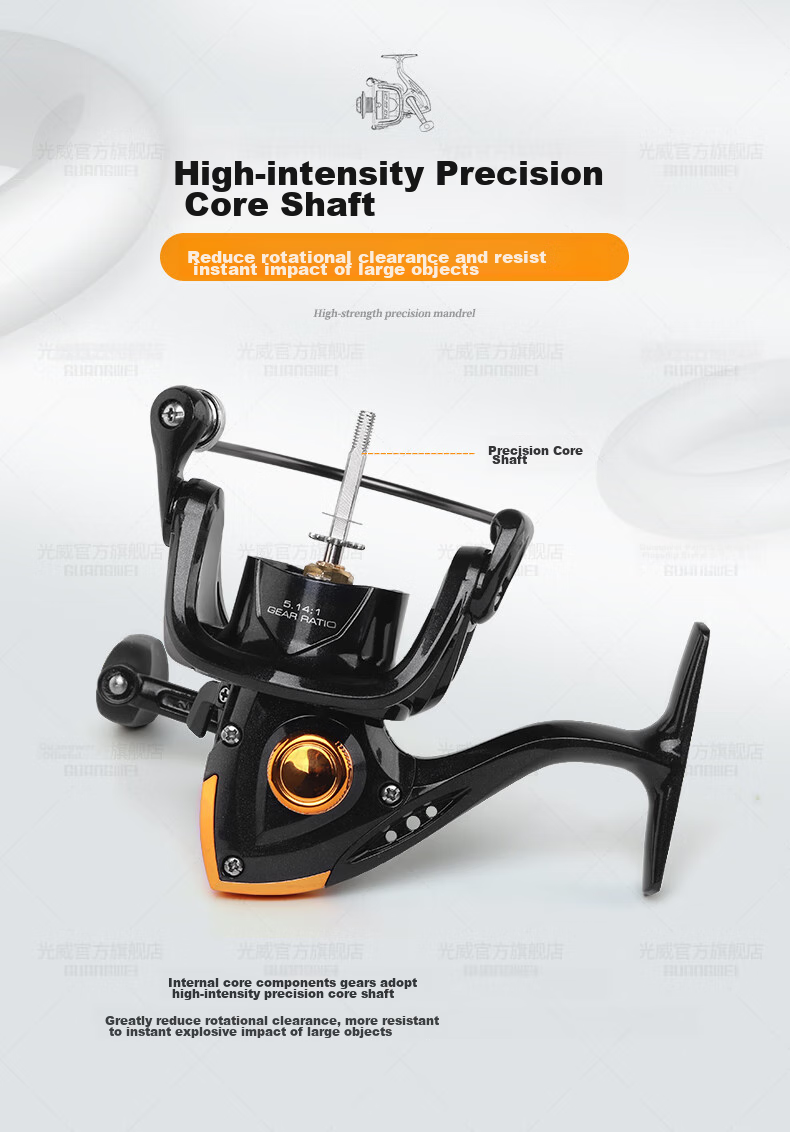 GW 5000 New Listening Spinning Reel, Metal Line Cup, Long-Casting Spinning Reel, Straight-Handle Lure Spinning Reel, Lure Fishing Reel 5