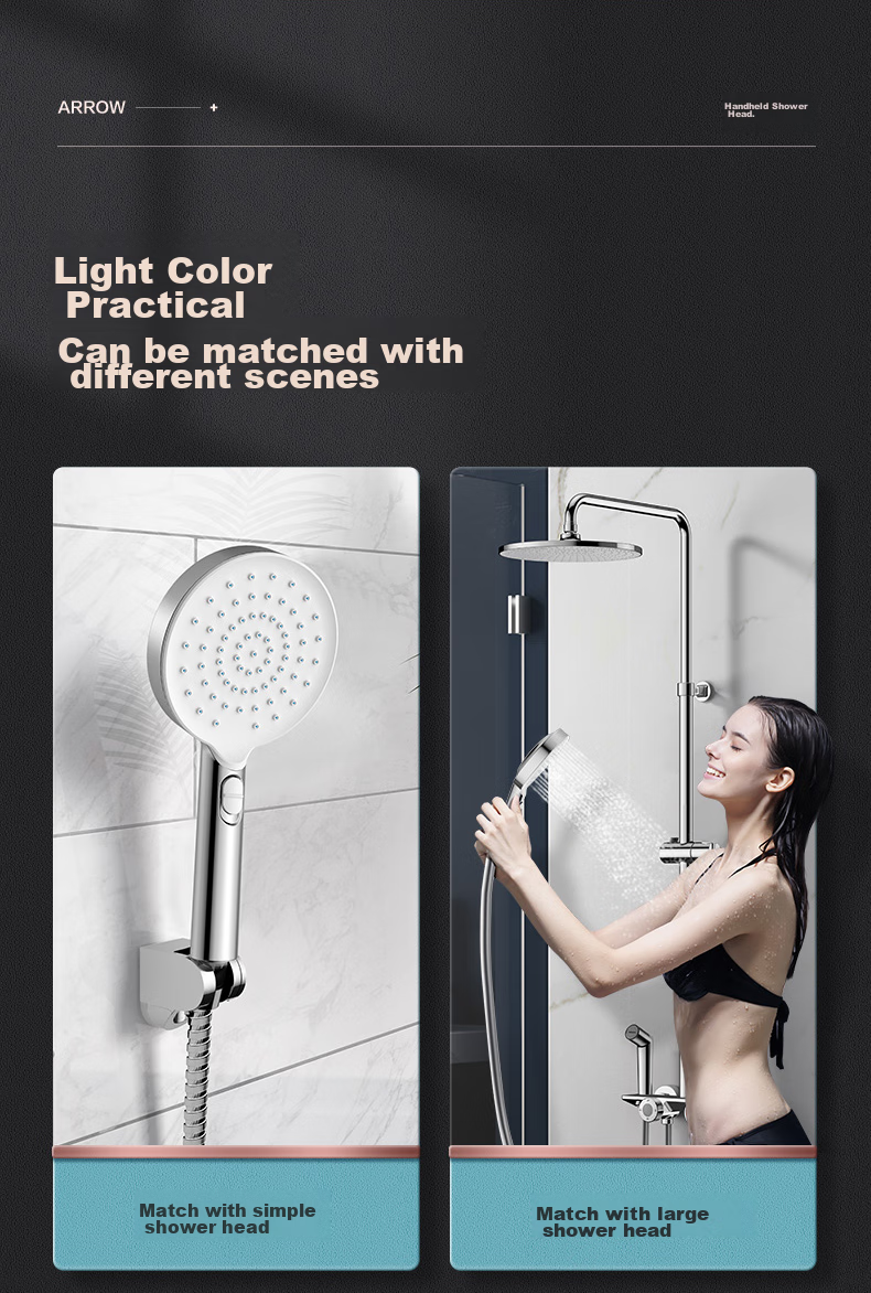 ARROW Self-Cleaning Pressure-Boosting Handheld Shower Head AE5893CP 15