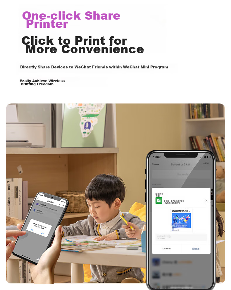 Deli L511Ws AI Printer, Home Color Error Correction, Can Print And Scan Documents Wirelessly to Phone, High-Capacity Continuous Ink Supply Photo Inkjet Printer for Homework And Exam Papers 8