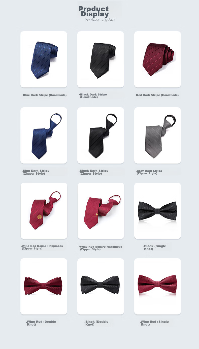 GLO-STORY Hand-Tied Necktie for Men, Father's Day Gift, 8CM Formal Fashion Accessory, Suit Business Tie in Gift Box 15