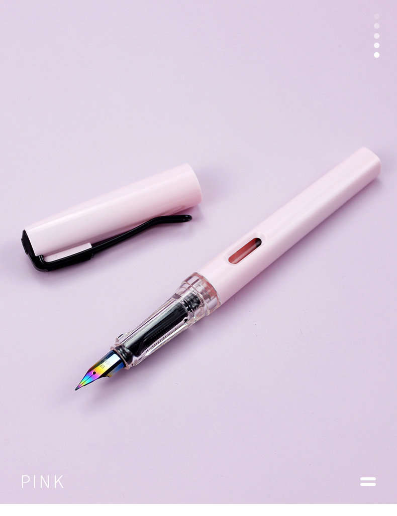 HERO Fountain Pen 367 Macaron Student Fountain Pen for Handwriting Practice And Posture Correction, Iridium Nib (With 6 Extra Ink Cartridges) Pink EF Nib (Nib Tip Color Randomly Selected) 9