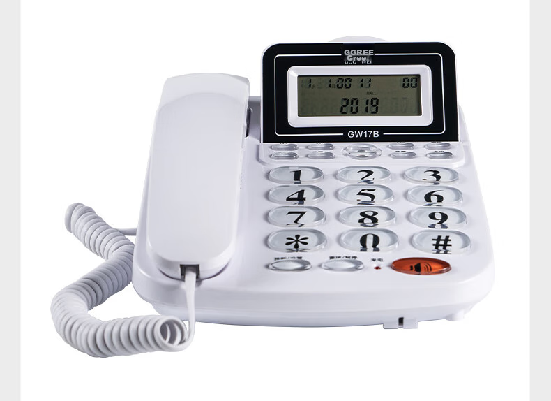 Guowei Landline Telephone, Fixed-Line Phone for Business Office And Home Use, Battery-Free Dual Interface with Caller ID, Internal Intercom, Ringtone Volume Adjustment GW17B (White) 18