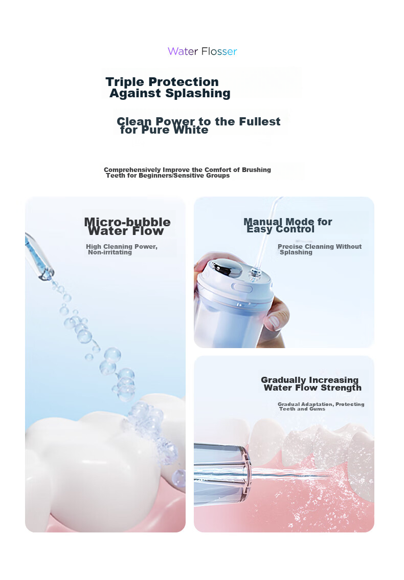 Midea Water Flosser, Portable Oral Irrigator for Adults, Home Use, Milk Tea Cup, Lavender Purple CL2, Recommended As Birthday And Holiday Gift for Couples 5