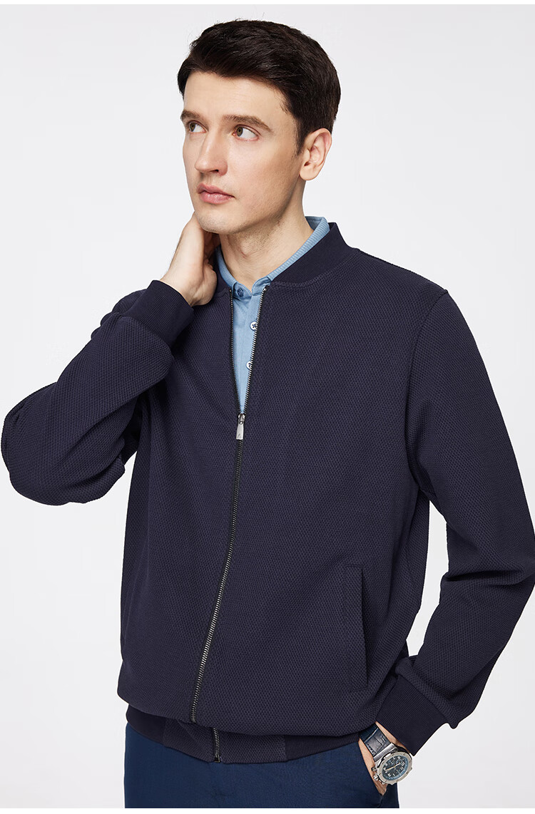 FIRS Baseball Collar Jacket Spring And Autumn Style Casual Versatile Pineapple Pattern Elastic Cardigan Comfortable Skin-Friendly Men's Outerwear 10