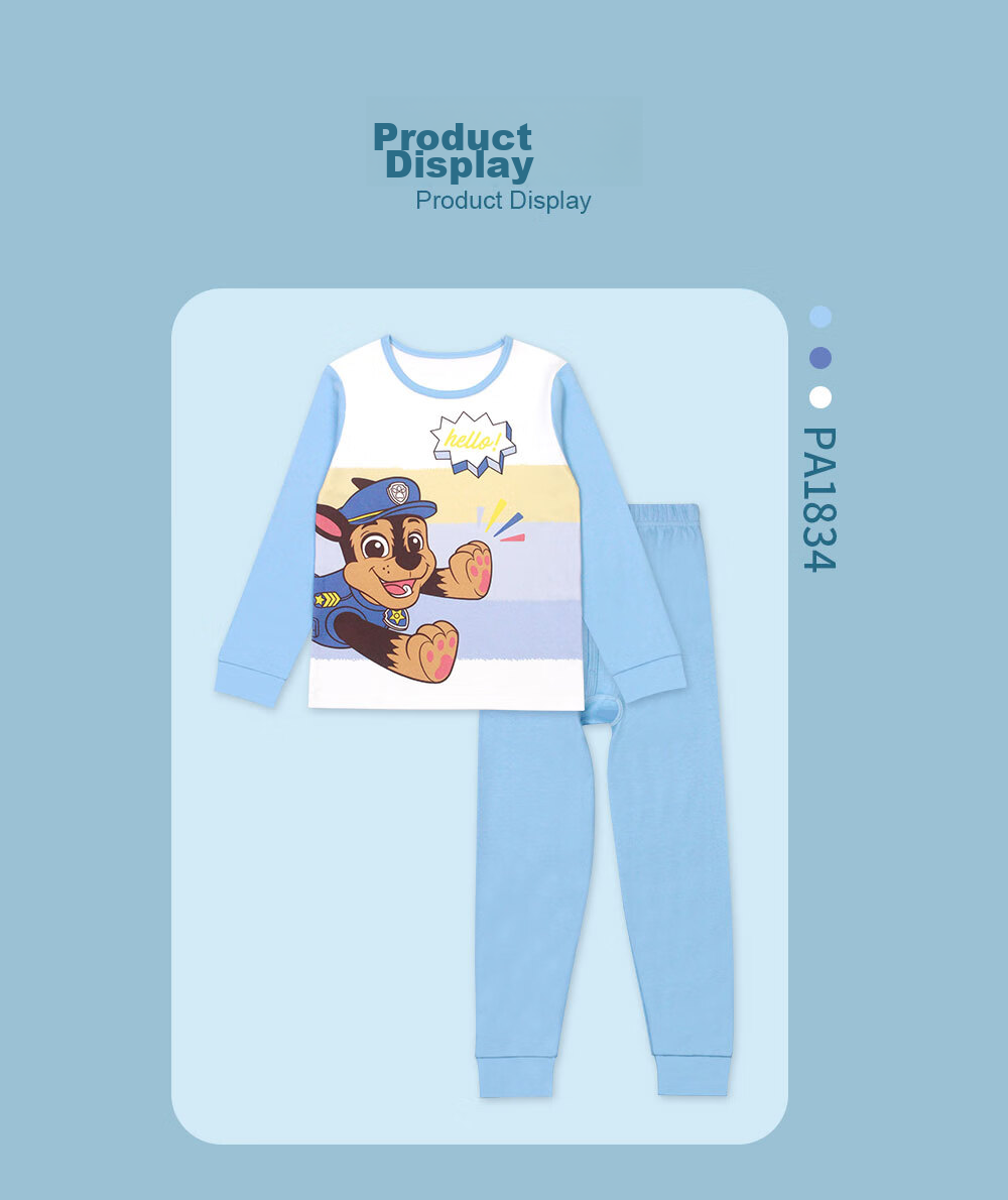 PAW PATROL Children's Autumn Underwear Set, Boys' Pajamas, Kids' Spring Loungewear, Girls' PA1837 120 13