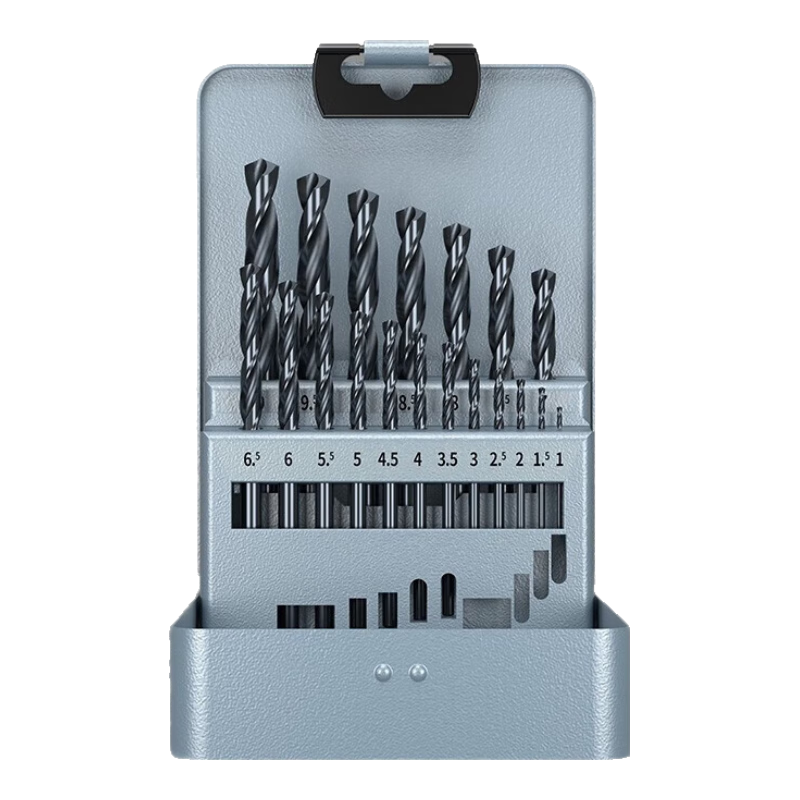 HUHAO Ultra-Hard Twist Drill Bit Set for Drilling Iron, Metal, Alloy And Stainless Steel, Specialized for Electric Hand Drill, 19 Pieces/box
