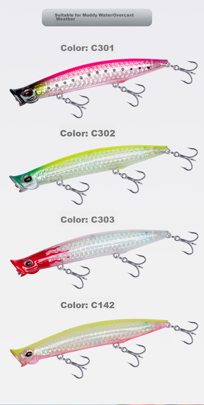 Guowangliya, Yingyingbao, Surface Swimming Lure, Artificial Bait for Freshwater Bass, Bionic Imitation Lure 12