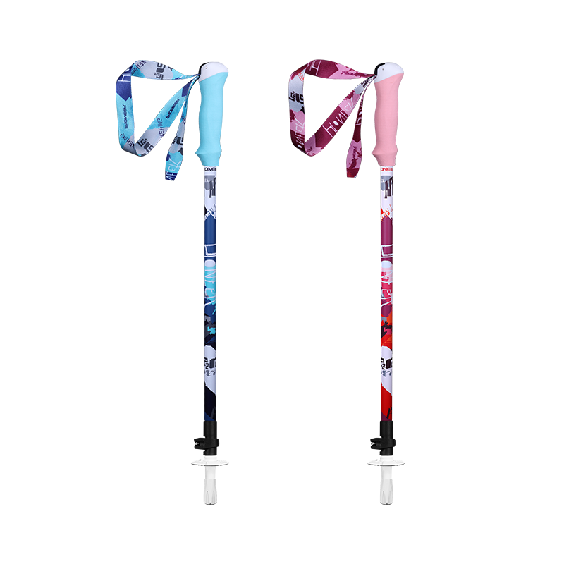 Pioneer Xiaojingling 3 Series Children's Trekking Pole, Carbon Fiber Walking Stick, Telescopic Hiking Cane, Macaron Pink