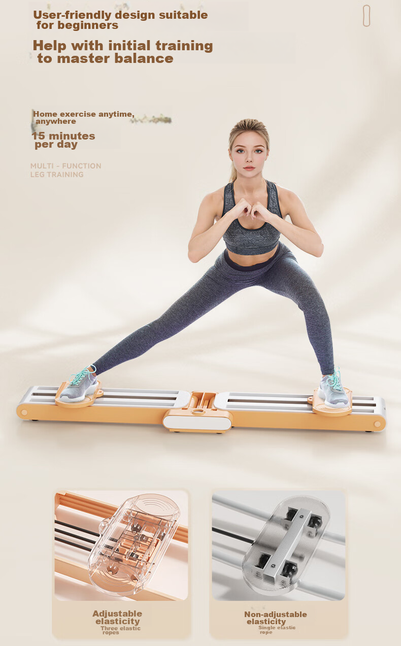 HOT KNEE Ski Machine Pelvic Floor Trainer Leg Press Machine Postpartum Training Calf Thigh Inner Fitness Leg Exercise Equipment 10