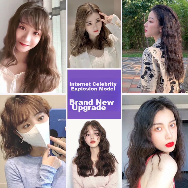 AUX Egg Roll Curling Iron, 25MM Korean Water Wave Pattern, Fluffy Hair, Anti-Frizz Negative Curler, Egg Roll Curler for Women, Gift for Girlfriend