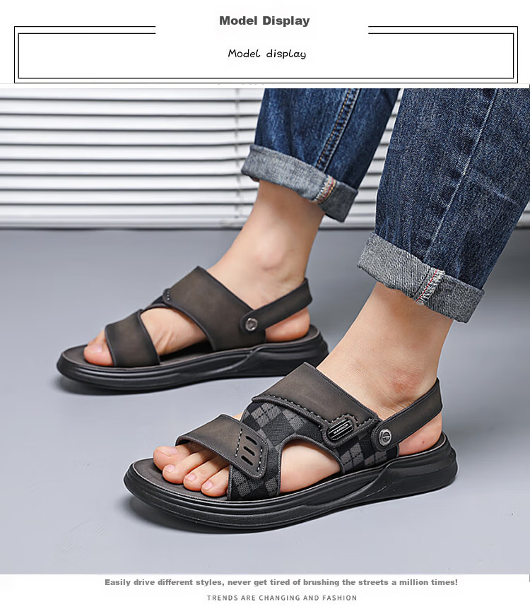 Warrior Sports Sandals for Men, Casual Outdoor Beach Shoes, Durable Summer Footwear WSL(WZ)-0978 Black Camel 41 4