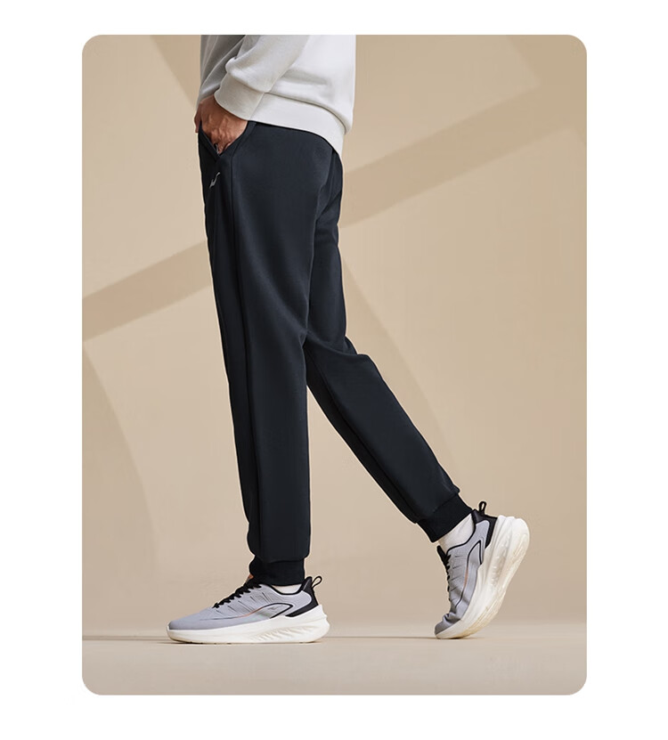 ERKE Men's Sports Pants, Summer Knitted Trousers, Elastic Ankle, Comfortable Breathable Loose Sweatpants, Cropped Pants, Casual Pants for Me 4