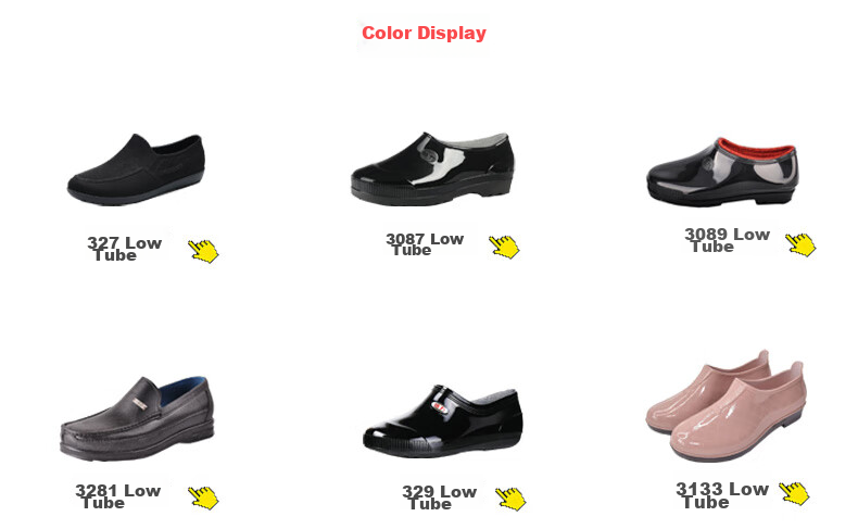 Warrior Rain Boots for Men, Low-Top Non-Slip Waterproof Rubber Shoes, Rain Boots, Overshoes, Water Boots, Kitchen Shoes, 8327 Black, Size 44 3