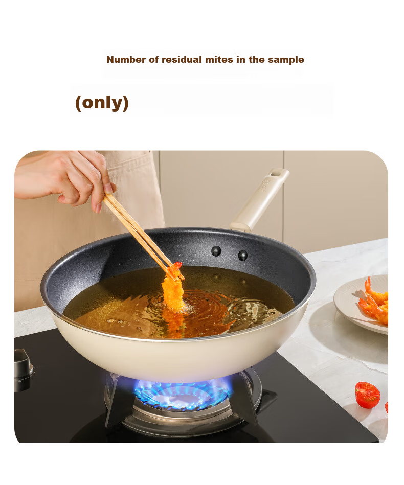SUPOR Wok 32cm Non-Stick Pan Flat Bottom Household Stir-Fry Pan Antibacterial Wok Compatible with Gas And Induction Cooktops VC32SP05 8