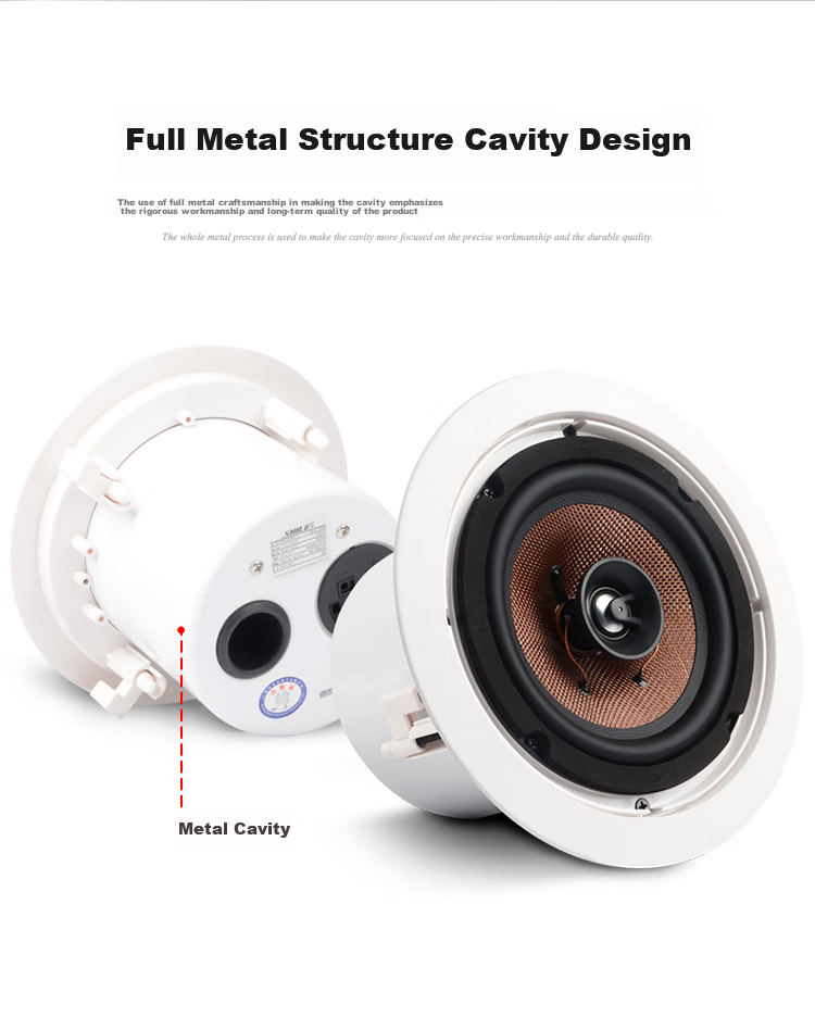 SHILE BX-206 Ceiling Speaker, Fixed Impedance Loudspeaker, Indoor Suspended Ceiling Recessed Speaker, 6.5-Inch Conference Room Public Address System Background Music Speaker 5
