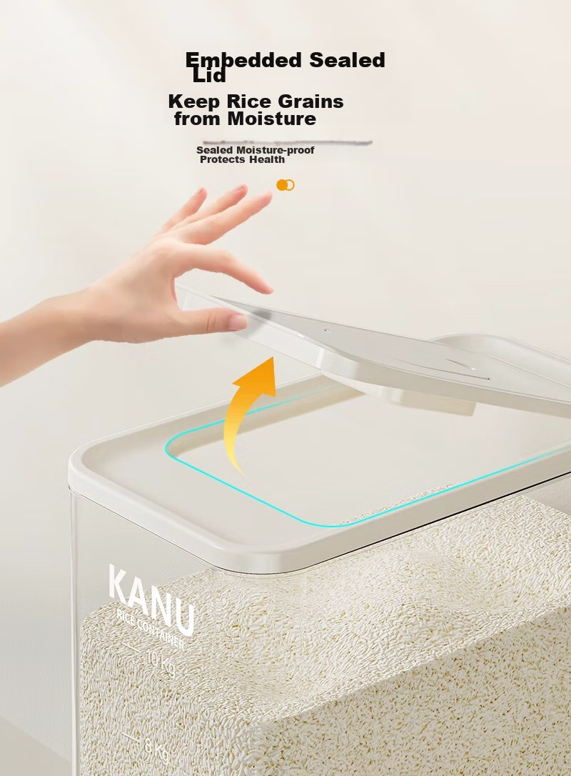 Jiadu Rice Container for Home Use, 2024 New Model, Insect-Proof, Moisture-Proof, Sealed Rice Bin, Rice Storage Container, Rice Grain Storage Box 10