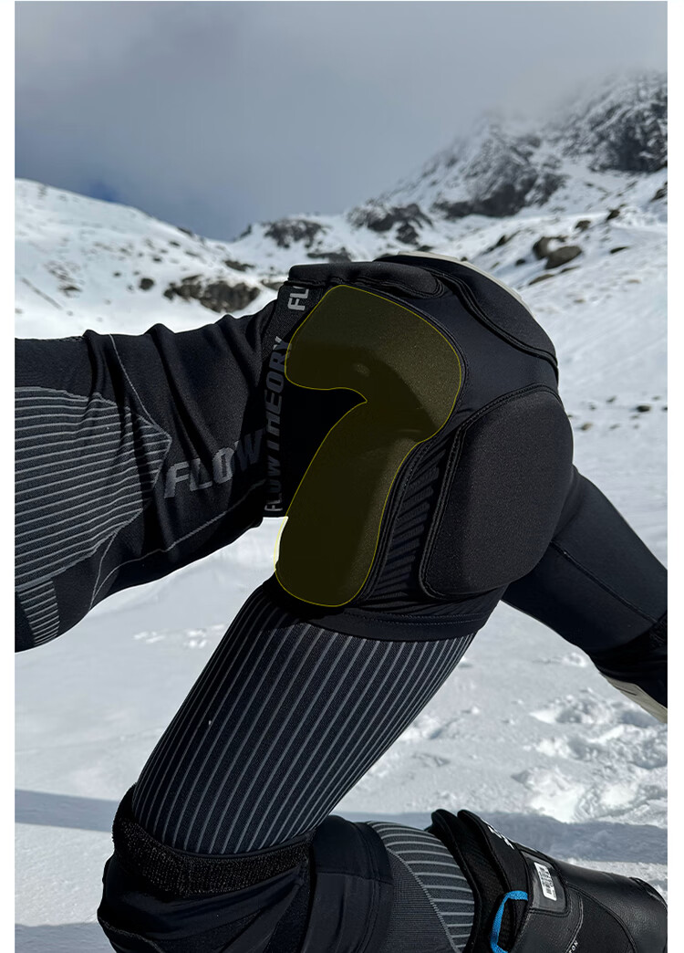 Flow Theory Ski And Snowboard Protective Gear for Men And Women, Professional Inner Wear, Outdoor Sports Protection with Hip And Knee Pads Set 14