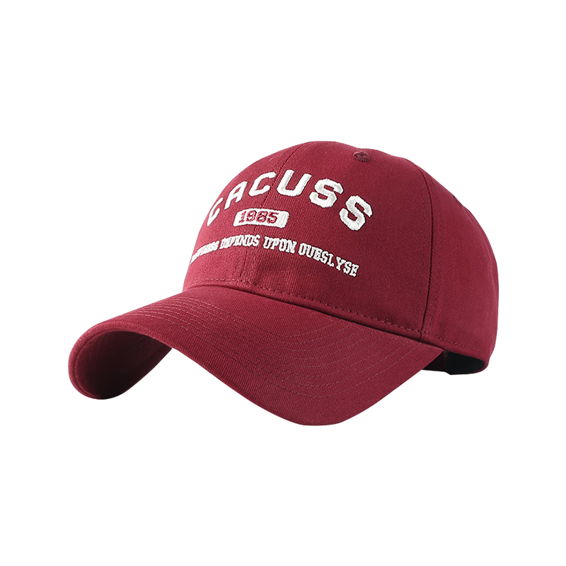 CACUSS Baseball Cap for Women, Large Head Circumference Soft Top Visor Hat, All-Season Sun Hat, Korean Style Versatile Sun Protection Hat, Chiji Red