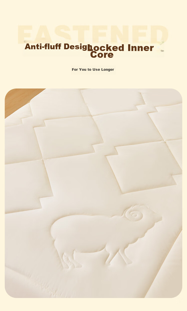 FUANNA 51% Australian Imported Wool Comforter, Antibacterial Thick Winter Duvet Double Size Soybean Quilt Approximately 9 Jin (4.5 Kg) 230*229cm 8