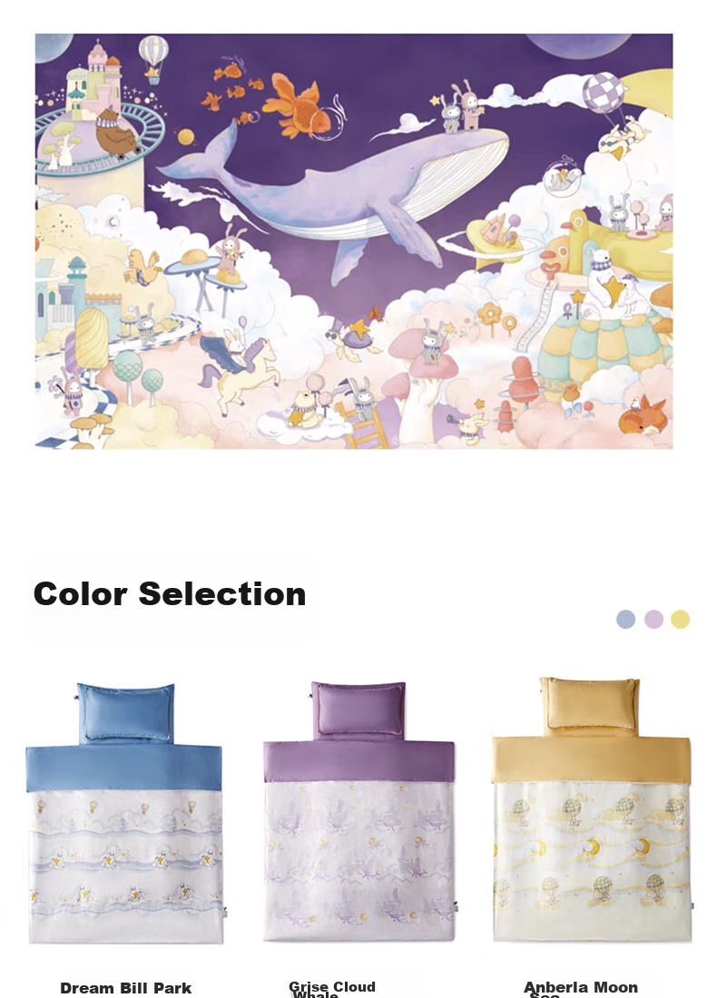 Babycare Kindergarten Bedding Set of Six Pieces, Children's Nap Baby Bedding, Pure Cotton Pillowcase And Duvet for All Seasons 13