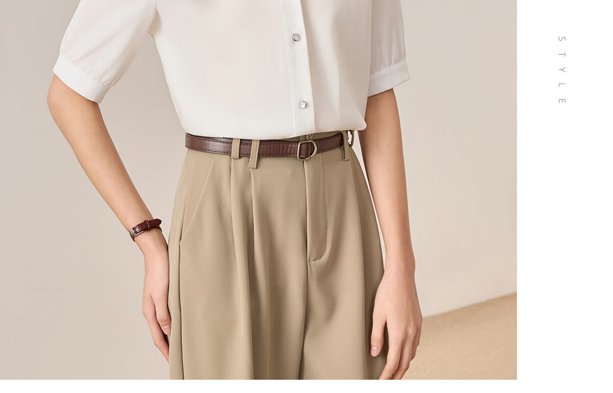Chushen Spring Autumn Long Sleeve Shirt Women Professional Casual Commuter Lapel Versatile White Shirt S13JC2998 21