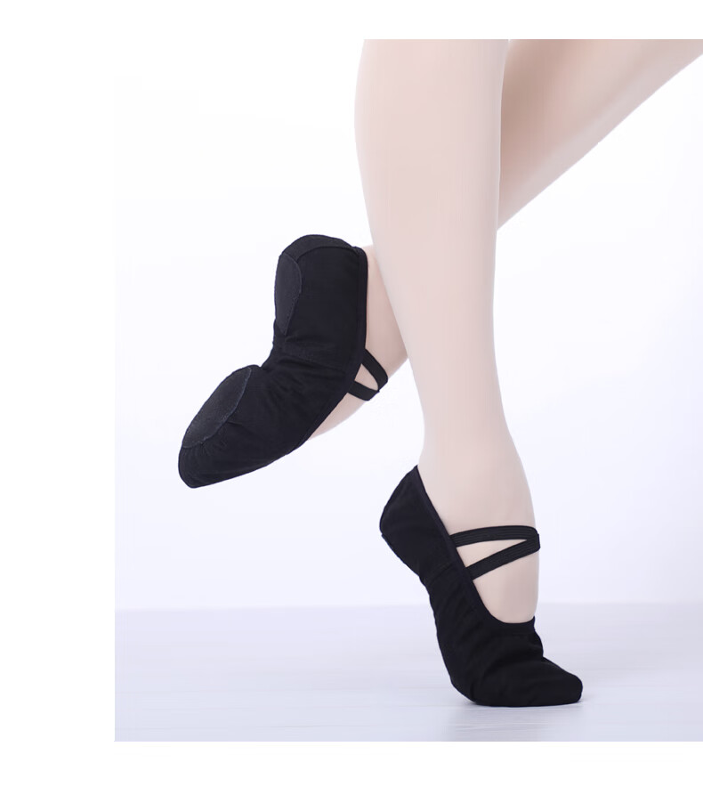 Aiwuge Dance Shoes for Girls, Children's Slip-On Professional Soft-Soled Shoes, Ballet Performance Practice Shoes, Flesh Color - Slip-On Size 27 6