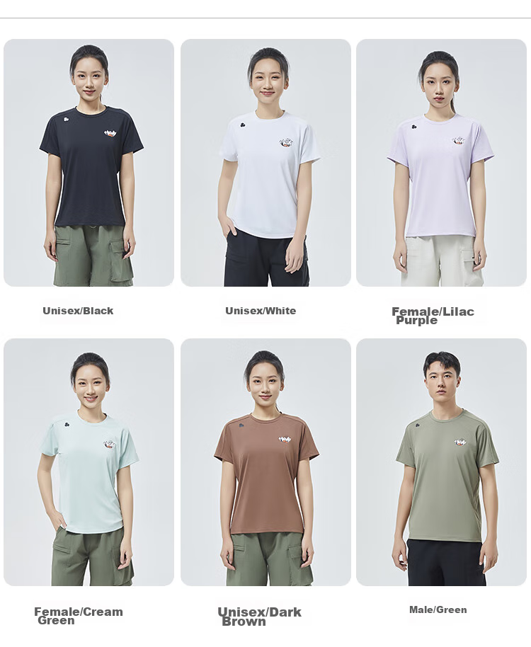 SCALER Ice Rainbow Quick-Dry T-Shirt for Men And Women, Spring/summer New Arrival, Sports Running Breathable Round Neck Outdoor Short Sleeve F4115567 20