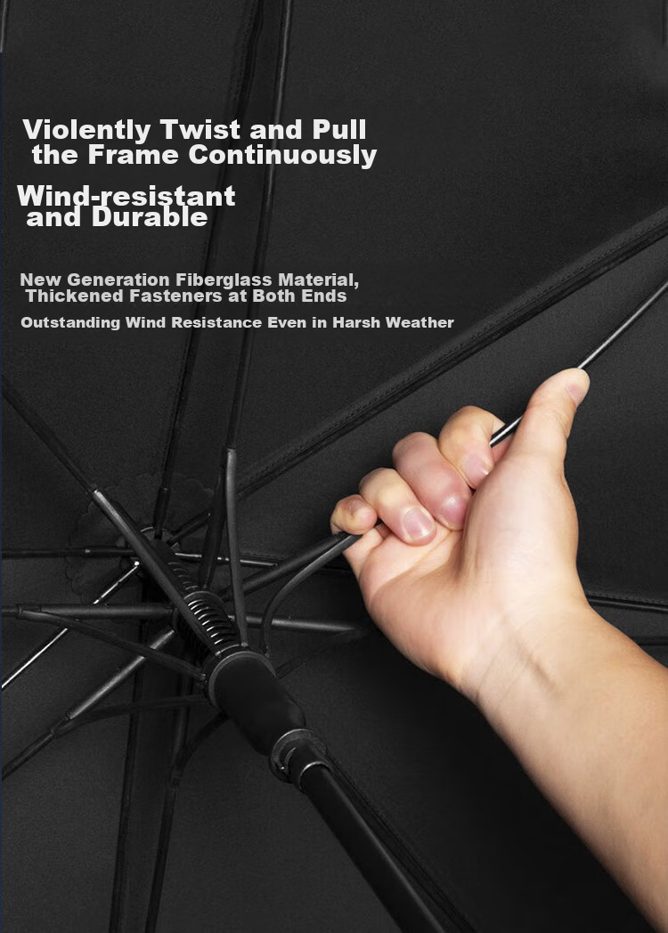 Tianwei Umbrella, 16-Rib Long Handle Umbrella, Extra Large Rain Umbrella, Semi-Automatic Portable One-Piece Seamless Reinforced Sun And Rain Dual-Use Umbrella 6