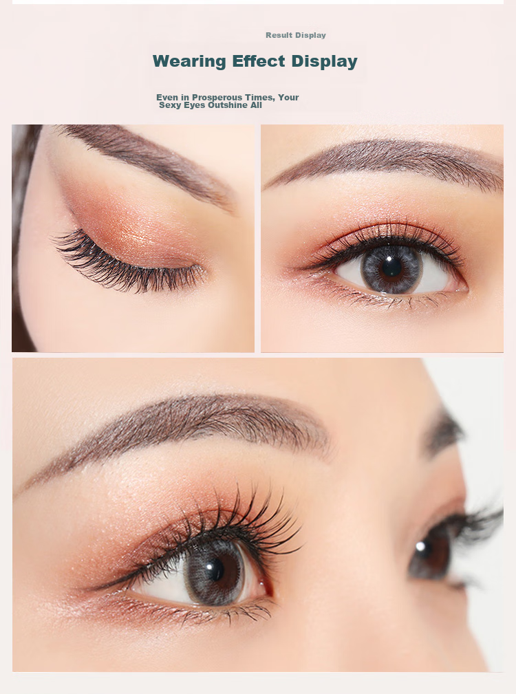 UPLUS Sharpened 3D Natural Dense False Eyelashes, One-Piece Style, 3 Pairs, 04 Full-Length Eyelashes, Hard Stem, Cosplay Stage Makeup 14