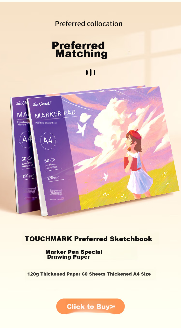 Touch Mark Dual-Tip Acrylic Marker Set, 36 Colors, Soft And Hard Tips, Watercolor Pens for Students' Doodling, Art Drawing, Waterproof Quick-Drying Highlighters, Children's Birthday Gift for Boys And Girls 16