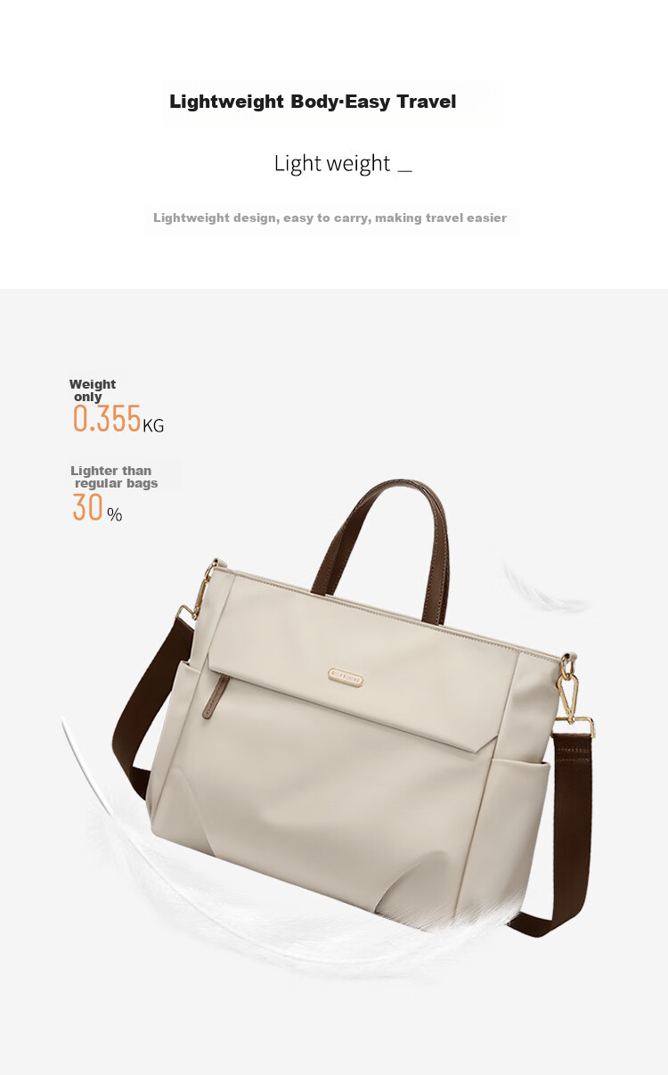 GOLF Laptop Bag for Women, Handheld 14/15-Inch Notebook Business Briefcase, Huawei Apple Shoulder Tote Bag Crossbody 5
