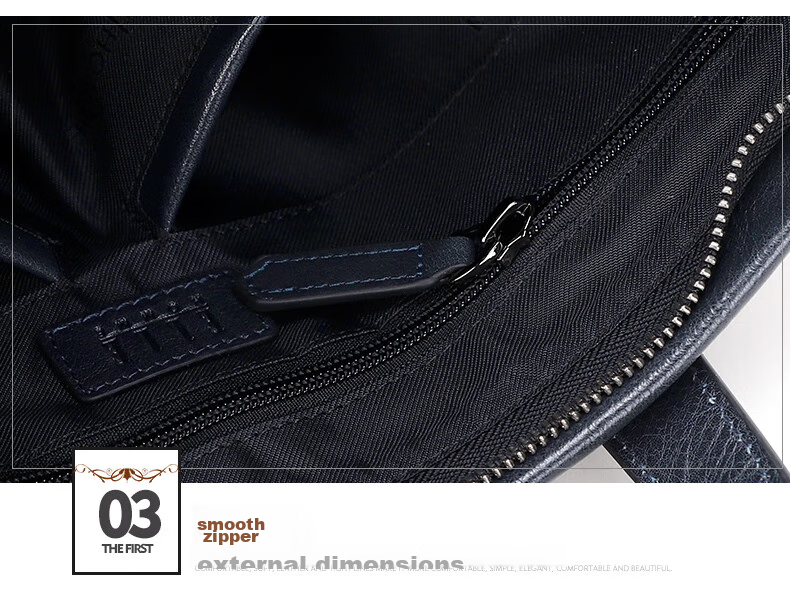 ELLE HOMME Men's Business Briefcase, Trendy Multifunctional Top-Grain Leather Handbag, Casual Horizontal Style Shoulder Crossbody Bag EA988201710 Black 17