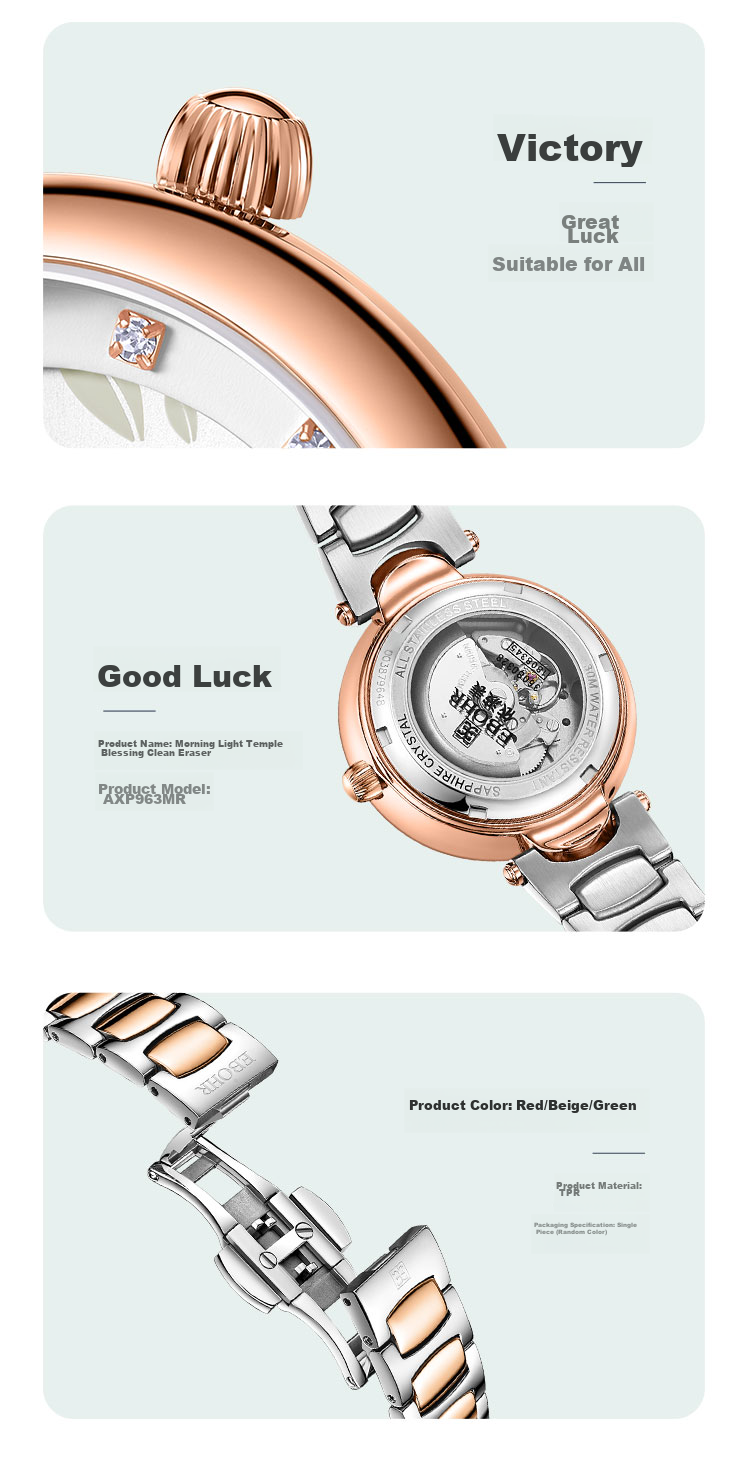 EBOHR Women's Watch, Butterfly Love Alice Birthday Valentine's Day Gift Ladies Mechanical Gift Box 36080328 15
