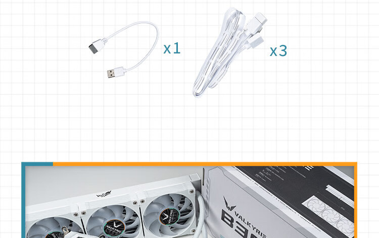VALKYRIE B360W VK All-in-One CPU Liquid Cooler 2-Inch IPS LCD Screen Multi-Platform Support ARGB Lighting One-Cable Connection 17