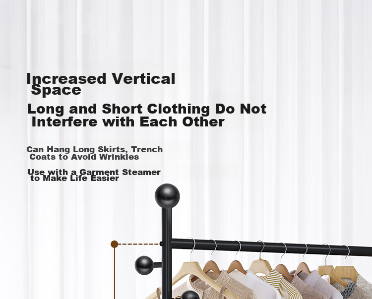 Yicainianhua Coat Rack, Floor-Standing Clothes And Hat Stand, Multifunctional Hanger, Bedroom Storage Rack, Clothes Drying Rack (Miqi) 2383 16
