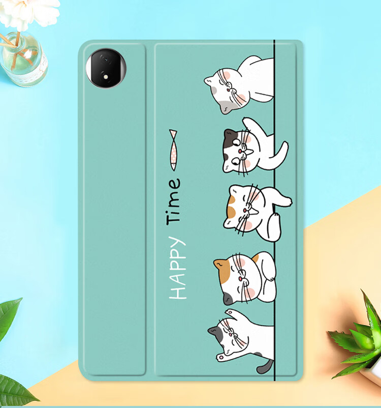 Jiangming Compatible with Honor MagicPad 2 Protective Case, 2024 New Honor Tablet 12.3-Inch Protective Cover, Slim Full Coverage Shockproof Student Cartoon Painted Leather Case 3