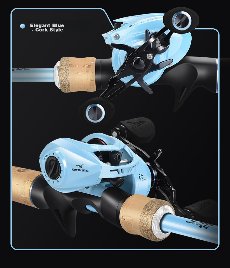 KastKing Spinning Rod Set with Dual Rod Tips, Pistol Grip, Baitcasting Reel, Carbon Fiber Fishing Rod And Sea Rod 6