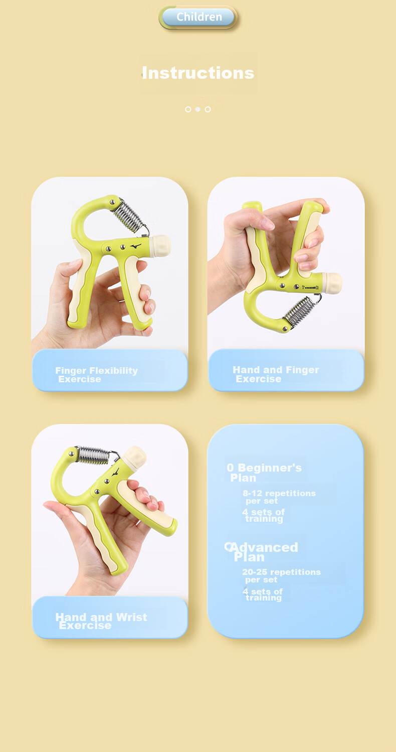 MIZUNO Hand Grip Strengthener for Elementary School Students, Professional Hand Strength Training Device for Children's Finger Exercises, Hand Grip Trainer for Middle School Students, 501 Pink And Purple 12