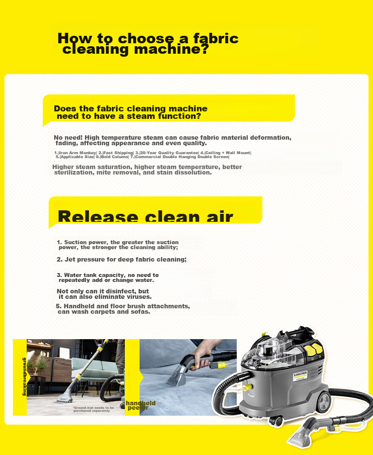 KARCHER German Fabric Sofa Cleaning Machine, High Suction Power Carpet Multi-Functional Cleaner, Car Seat Cleaning for Commercial Use, Original Imported Puzzi8/1 2