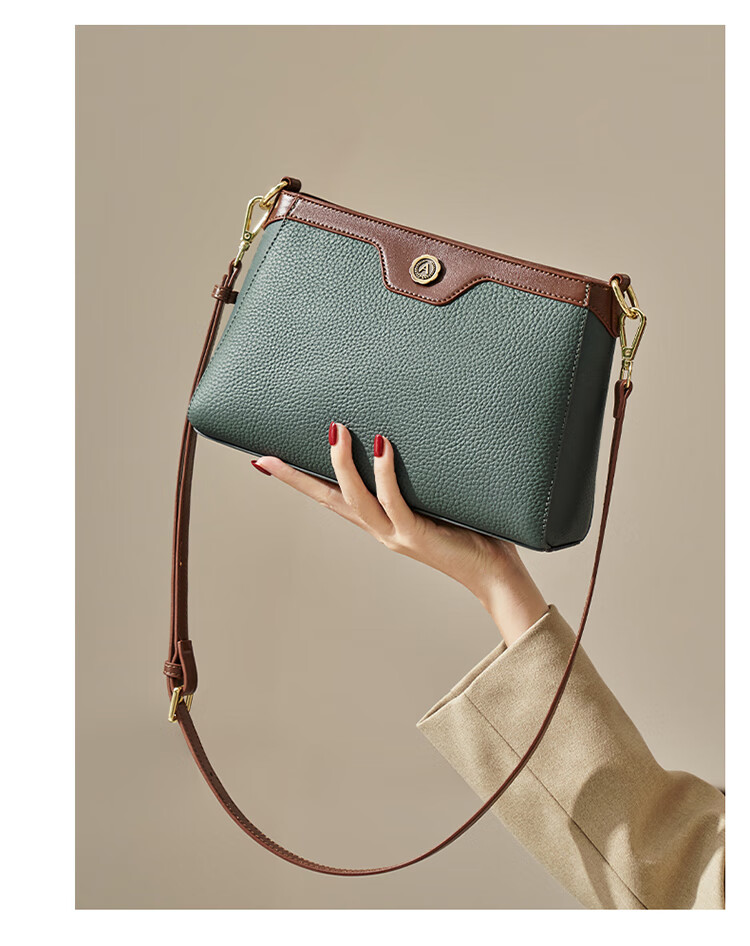 Aokang Women's Trendy Cowhide Phone Bag Premium Small Square Light Luxury Crossbody Shoulder Bag Birthday Gift for Mom and Wife 18