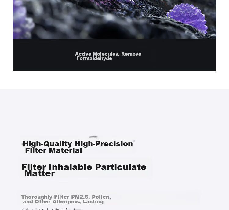 Mijia Xiaomi Air Purifier Filter Cartridge, Home Formaldehyde Removal, Bacteria Elimination, Secondhand Smoke Odor Removal, PM2.5 Reduction, Only Compatible with Purifier 4 Lite 9