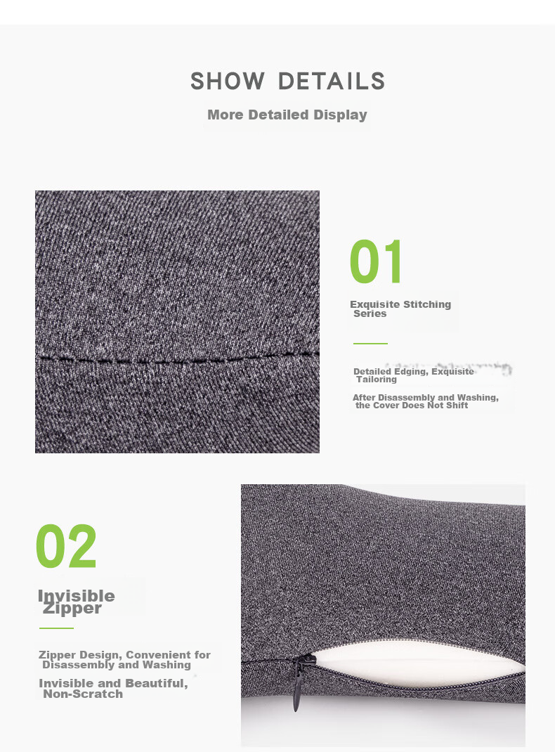 Dijialun Car Headrest, Car Neck Pillow And Lumbar Support, Memory Foam Neck Pillow for Car Seat, Cervical Spine Pillow for Car, Lumbar Support Pillow for Herniated Disc, Sleeping Correction Pillow, Single Piece 17
