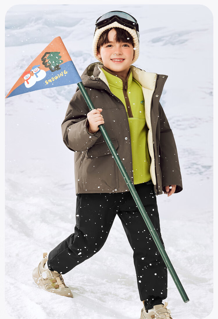 Minibala [Triple Protection] New Winter Children's Lightweight Hooded down Jacket, Baby Warm down Coat 1