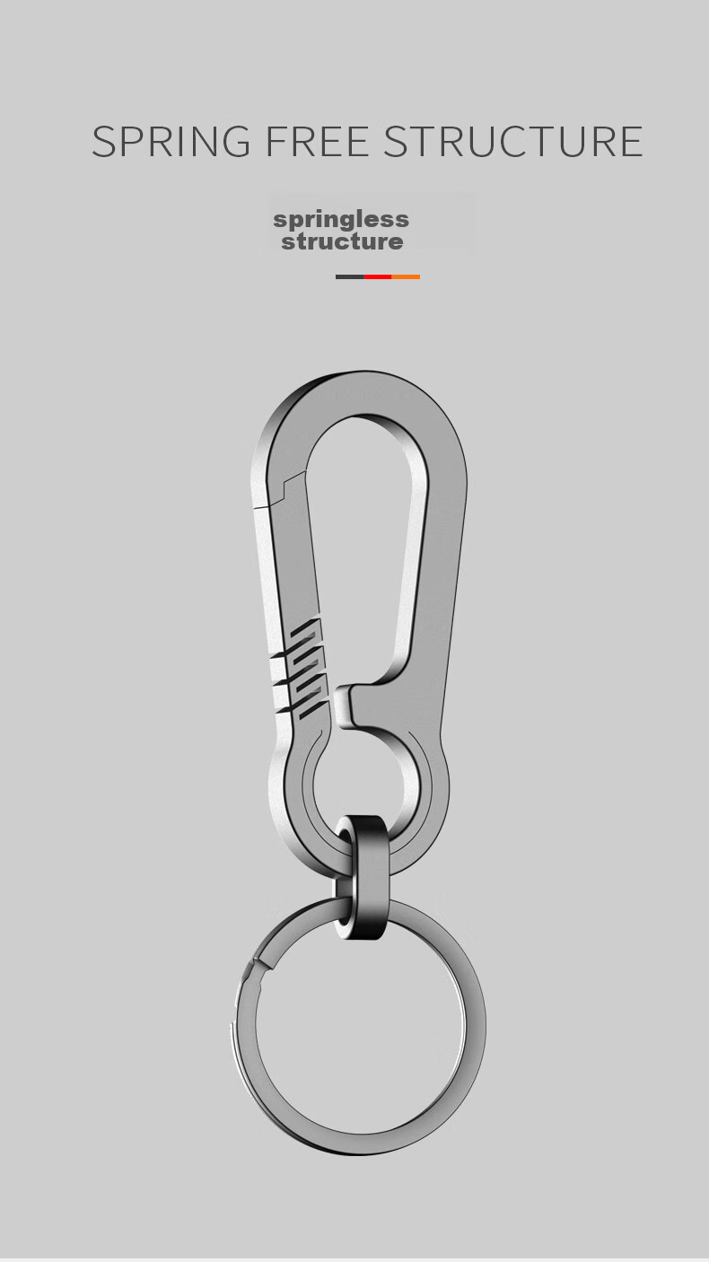 Laiben Titanium Alloy Car Keychain, Men's Key Ring, Waist-Hanging Key Holder, Key Chain Pendant, High-End Creative Gift 4
