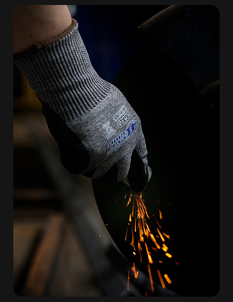 Henghui A9 Level Cut-Resistant Gloves, Tungsten Wire Thickened Anti-Cutting Non-Slip Wear-Resistant Touchscreen Compatible, Industrial Work Steel Plate Glass Protective Gear, DGX25 13
