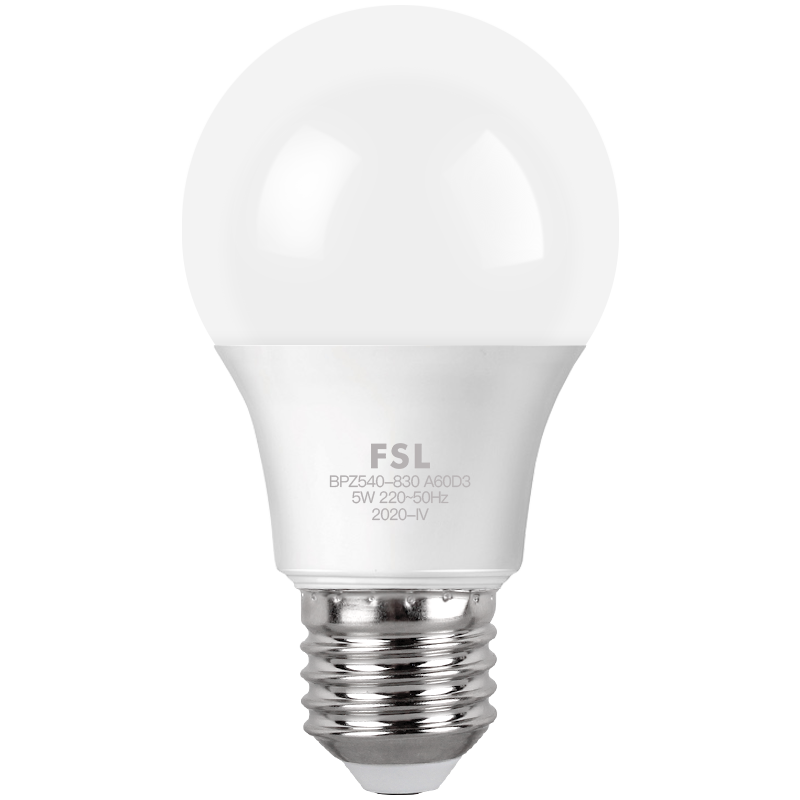 Foshanzhaoming LED Bulbs, Energy-Saving Light, Large Screw Base, Globe Shape, 5W, Cool White 6500K, Pack of 5